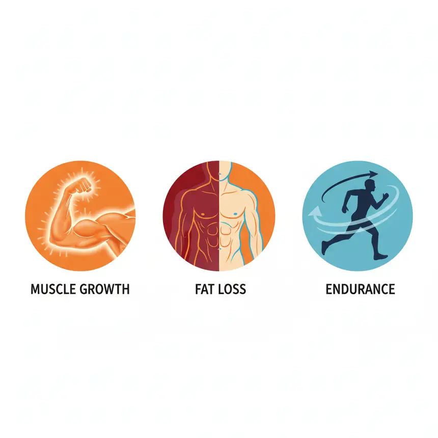 Distinct Approaches for Muscle Gain, Fat Loss, and Endurance