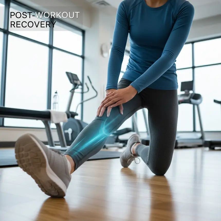 Post-workout stretching, muscle relaxation, healthy exercise habits