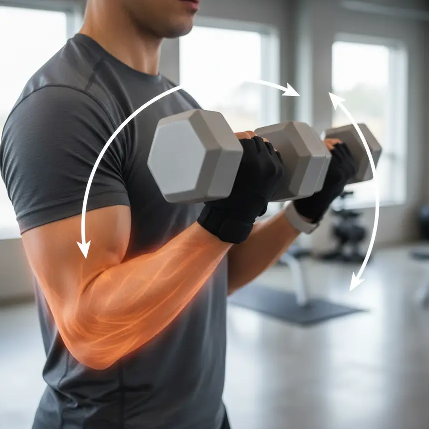 dumbbell workout, muscle activation, proper exercise technique