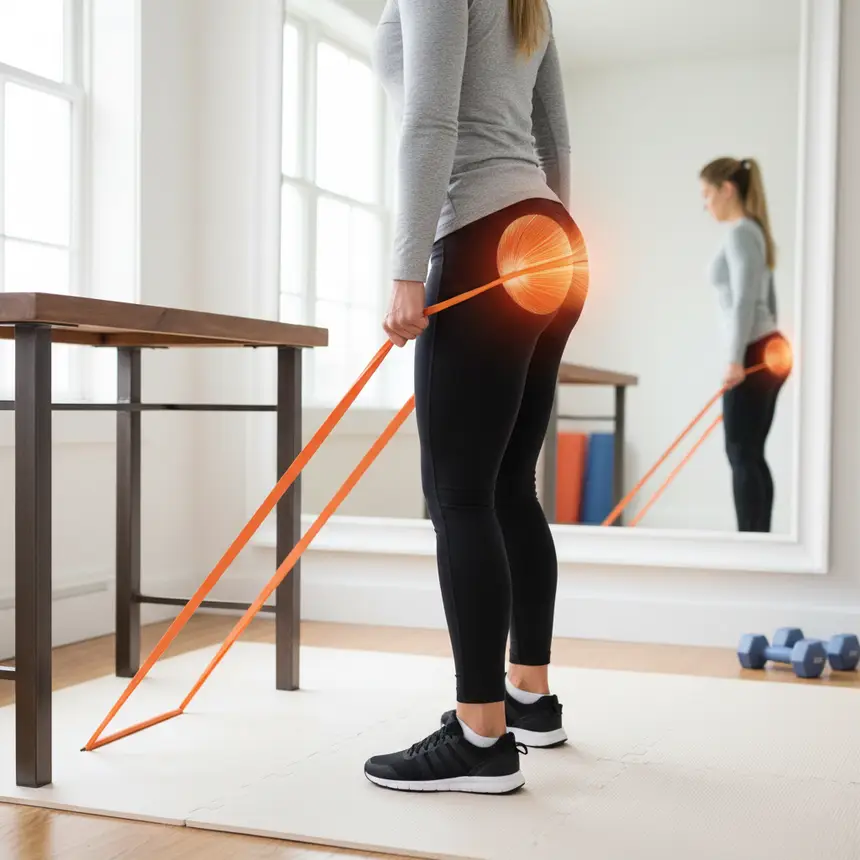 home deadlift workout, resistance band deadlift, correct form practice