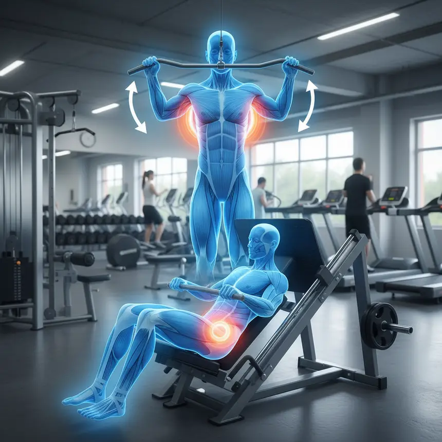 Strength training, upper body workout, lower body workout