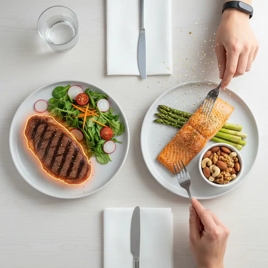 LCHF meal planning, healthy diet composition