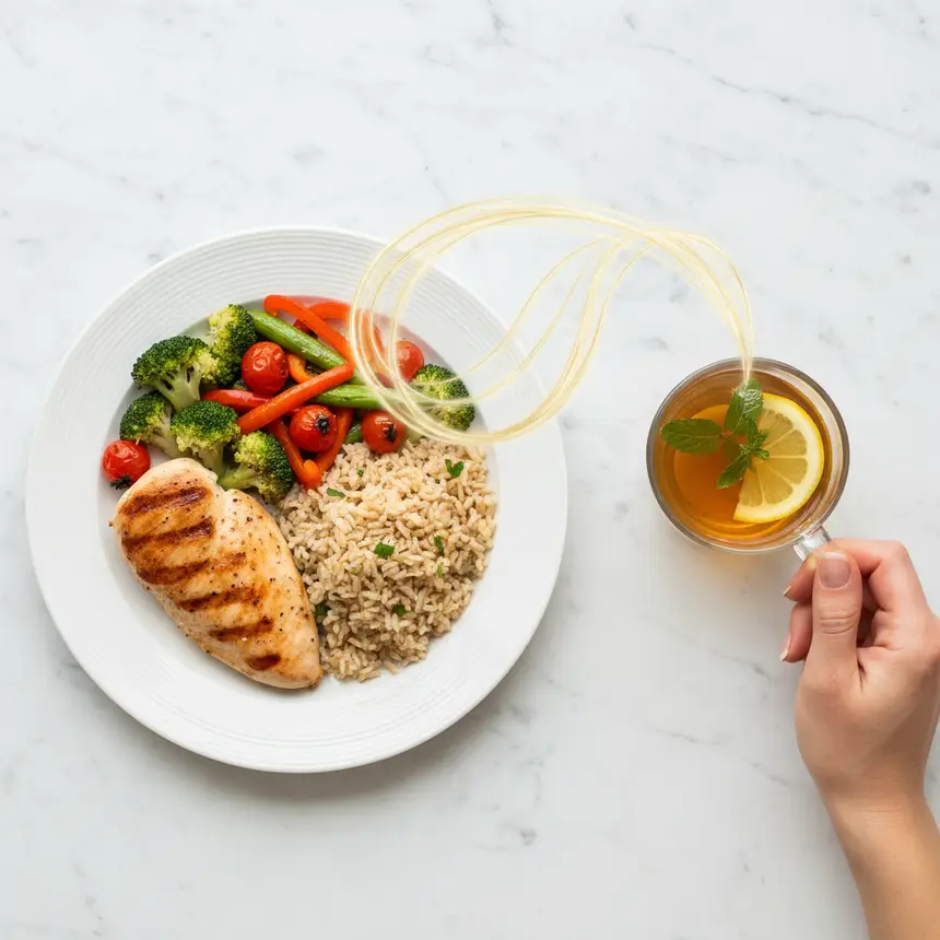 Healthy dinner hydration