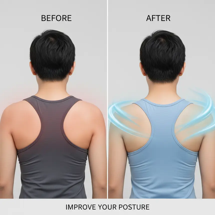 Posture improvement before and after