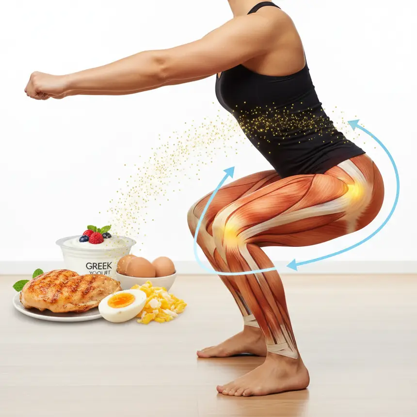 Squat movement muscle activation protein
