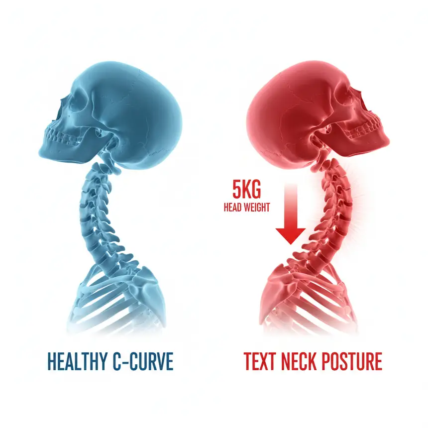 Cervical spine curve change