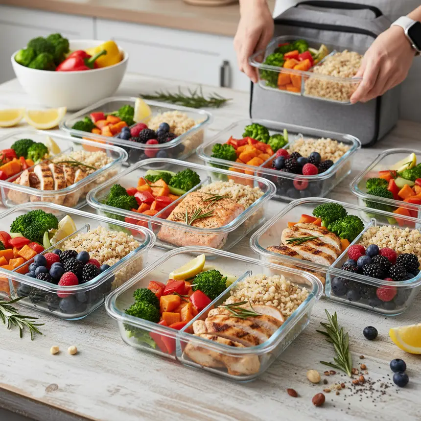 Healthy meal, meal management, weekly diet