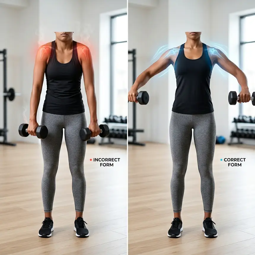 Workout safety, importance of form, injury prevention