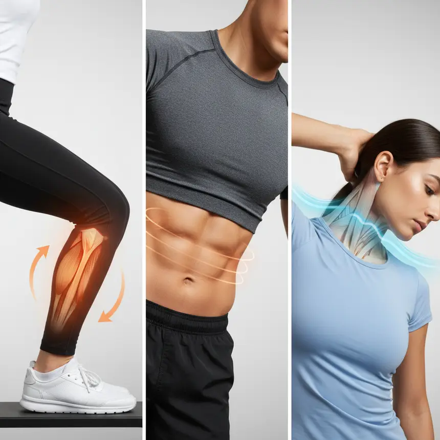 Bodyweight exercise moves, calf core stretch