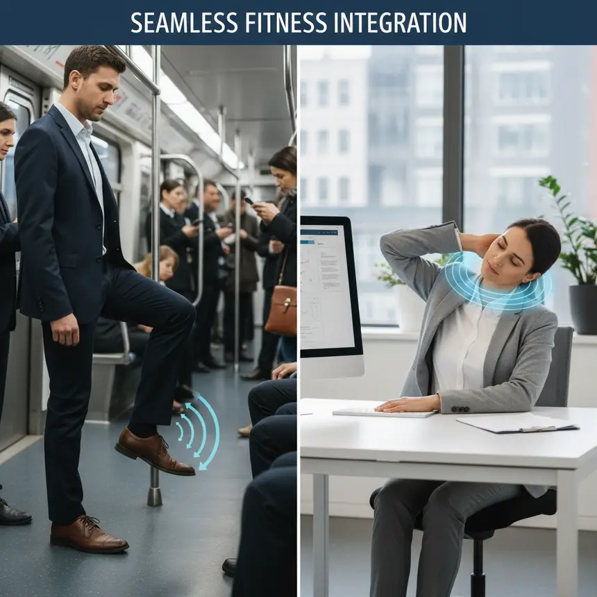 Commute workout, office stretching