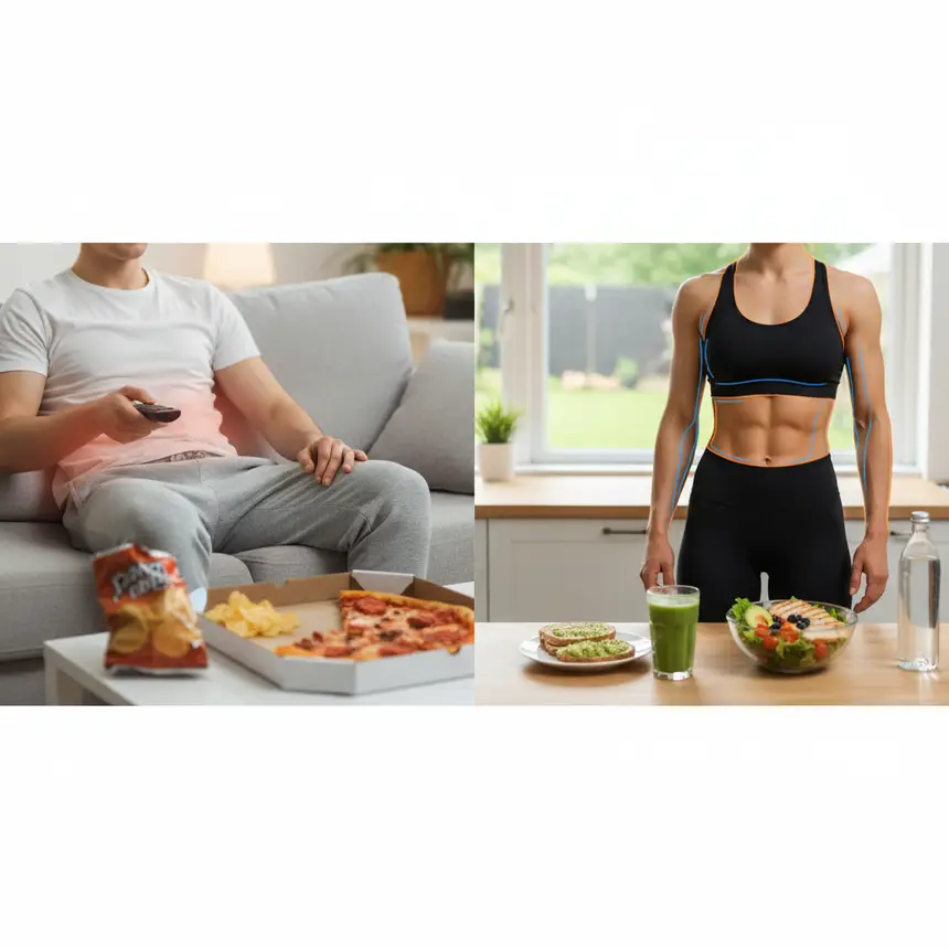 Body shape improvement before after