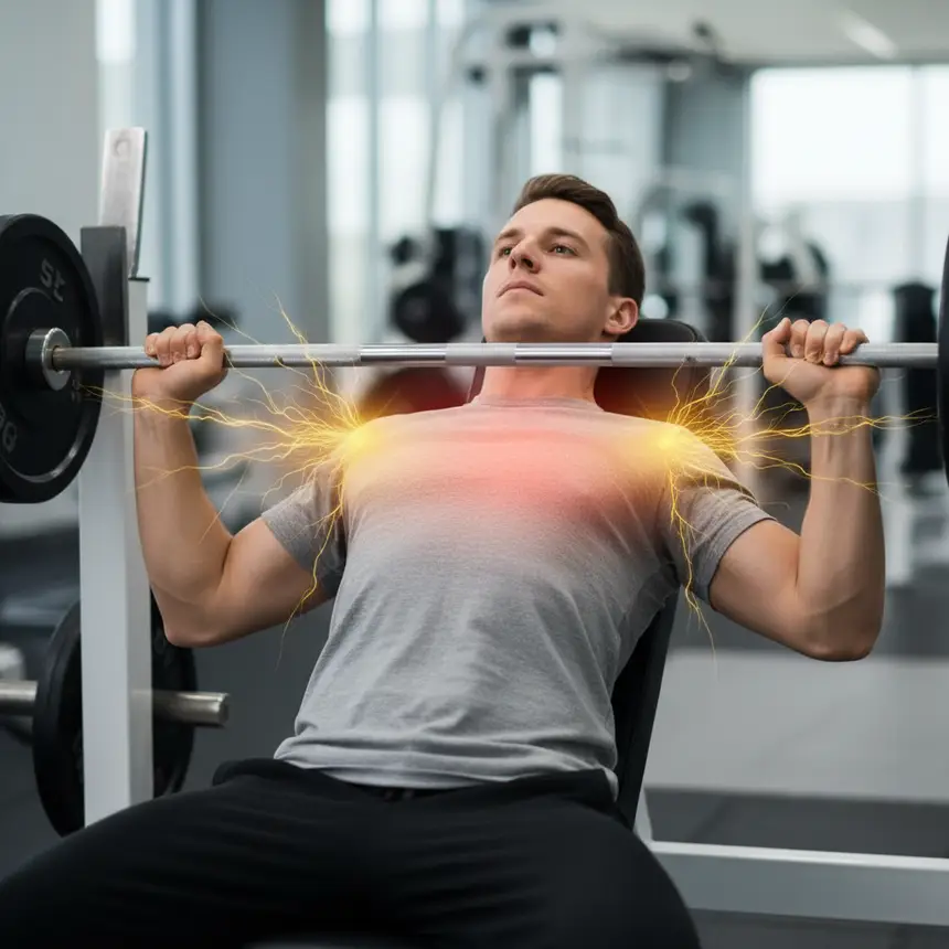 Incorrect chest workout form