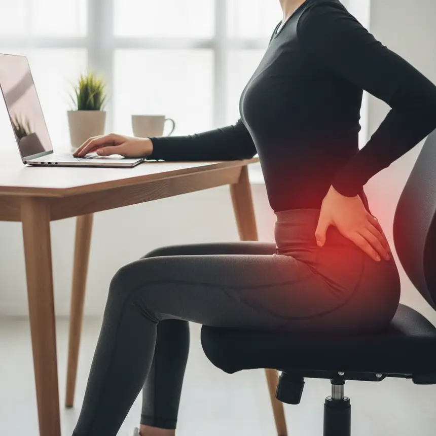 Lower back pain from sitting