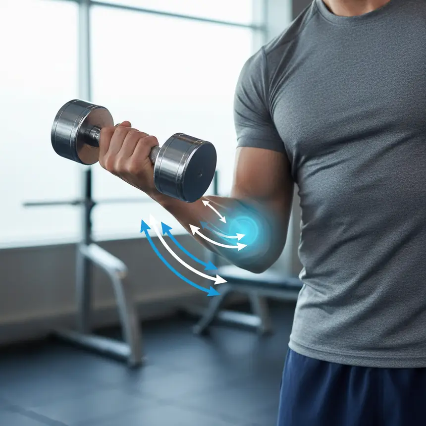 Person proper arm exercise