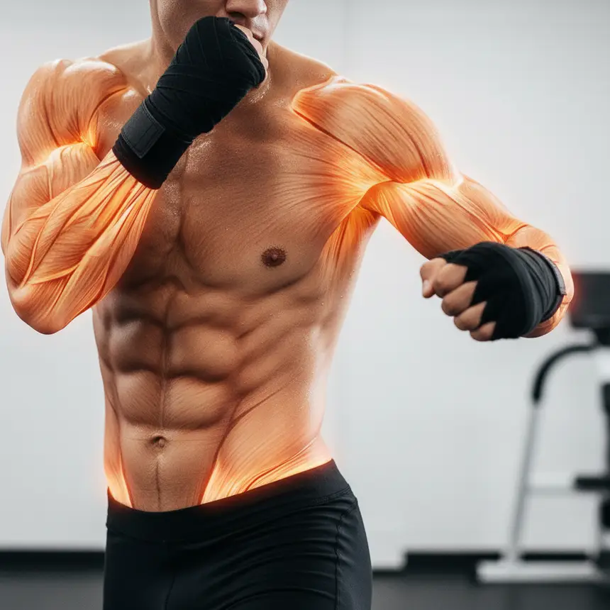 Active boxing muscles