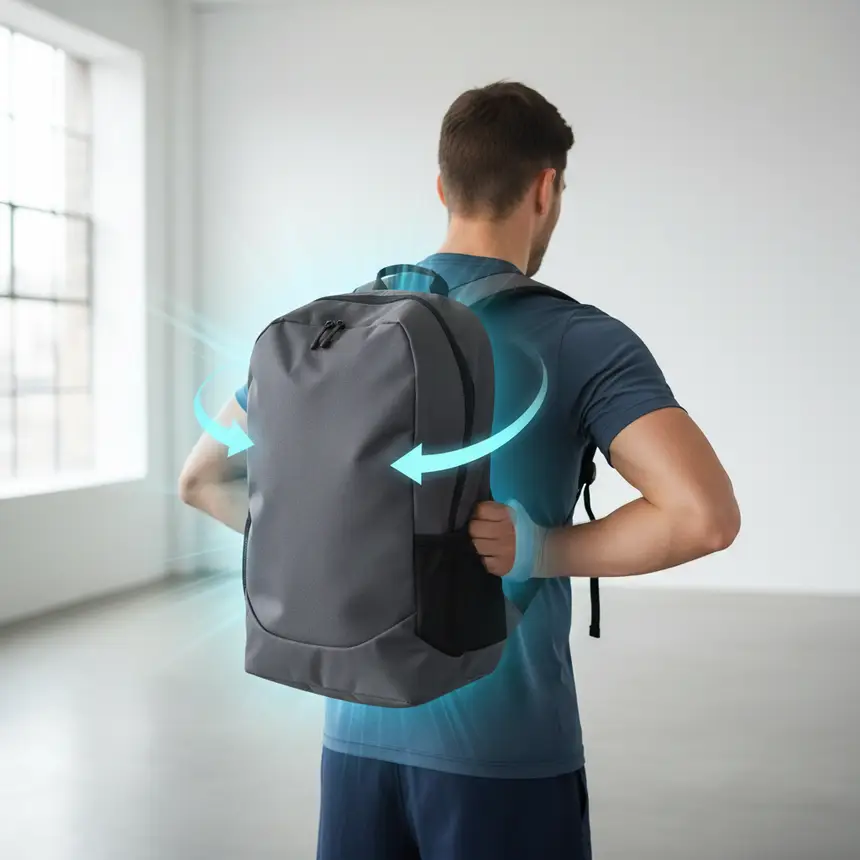 Adjusting gym bag fit
